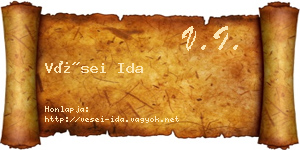 Vései Ida névjegykártya