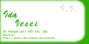 ida vesei business card